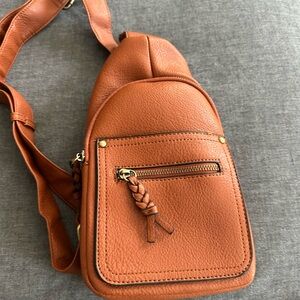 Market & Spruce Brown Leather Backpack